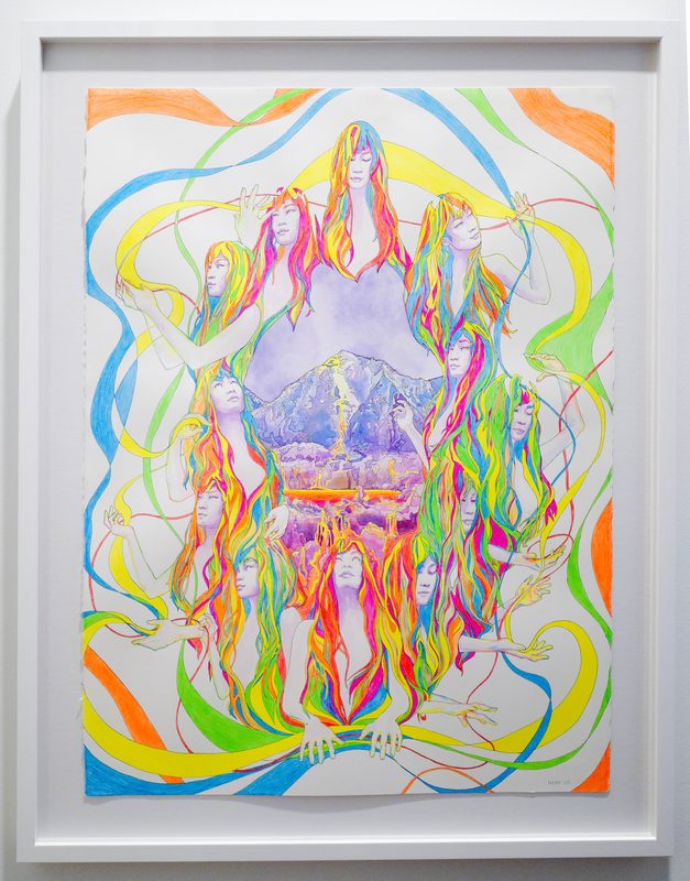In The Go Again — ink, gouache, UV pigment on cotton paper